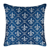 French Vanilla - Royal Blue Art Silk Decorative Euro Sham