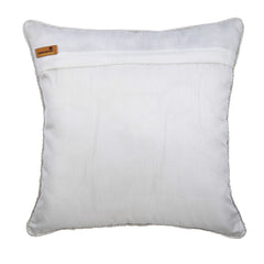 Frost Damask - Beige Jacquard Silk Throw Pillow Cover