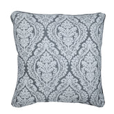 Frosted Damask - Gray Jacquard Silk Decorative Euro Sham