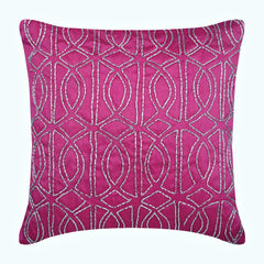 Fuchsia N Silver Pillow Cover