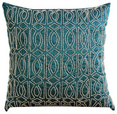Geometric Royal Peacock Green Pillow Cover