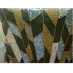 Glamorous Spalsh - Chcolate Brown Art Silk Throw Pillow Cover