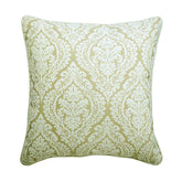 Glow Ivory Damask - Ivory Jacquard Silk Decorative Euro Sham