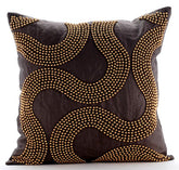Gold Bead Trail Pillow Cover