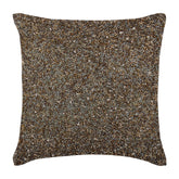 Gold Becomes Silver Beaded Throw Pillow Cover