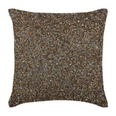 Gold Becomes Silver Beaded Decorative Euro Sham