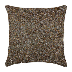 Gold Becomes Silver Beaded Decorative Euro Sham