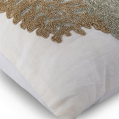 Gold Oak Tree - Ivory Cotton Linen Decorative Euro Sham