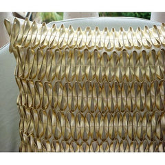 Gold Of The Gods - Metallic Gold Faux Leather Decorative Euro Sham