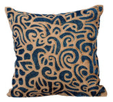 Gold & Sapphires Pillow Cover