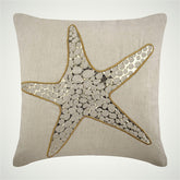 Gold Scaly Starfish Pillow Cover