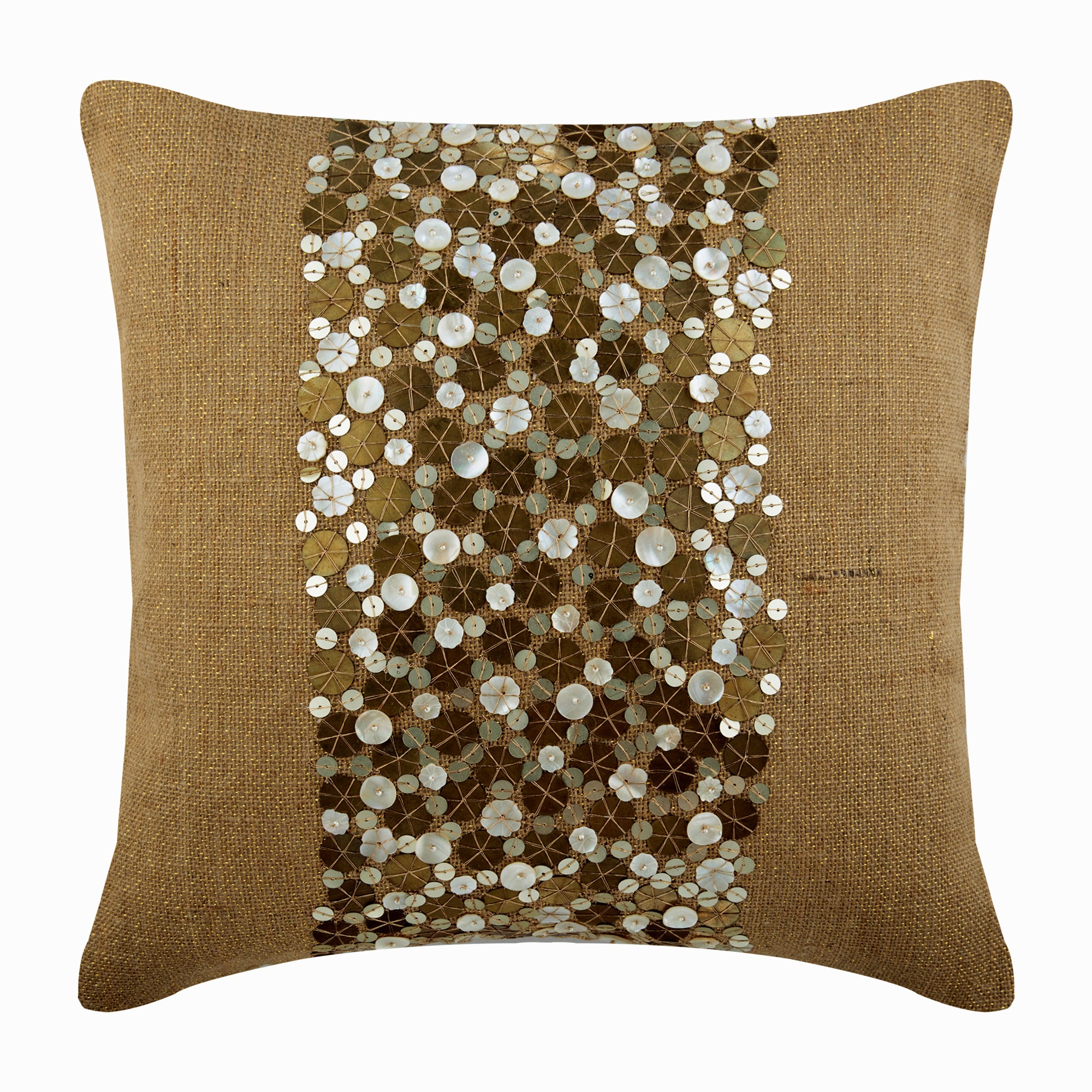 Gold Silver Sands Pillow Cover