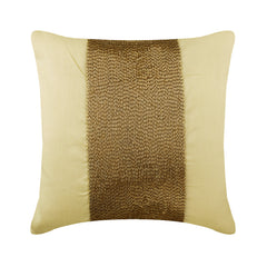 Gold Center - Gold Art Silk Throw Pillow Cover