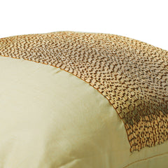 Gold Center - Gold Art Silk Throw Pillow Cover