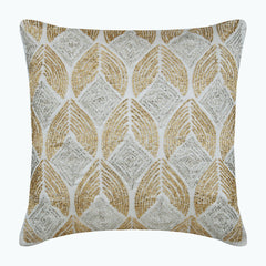 Golden Rain Beaded Decorative Euro Sham