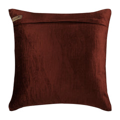 Golden Sitar - Rust Velvet Throw Pillow Cover
