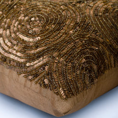 Golden Touch - Gold Art Silk Throw Pillow Cover
