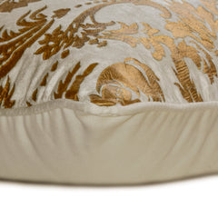 Gold Festive - White Velvet Decorative Euro Sham