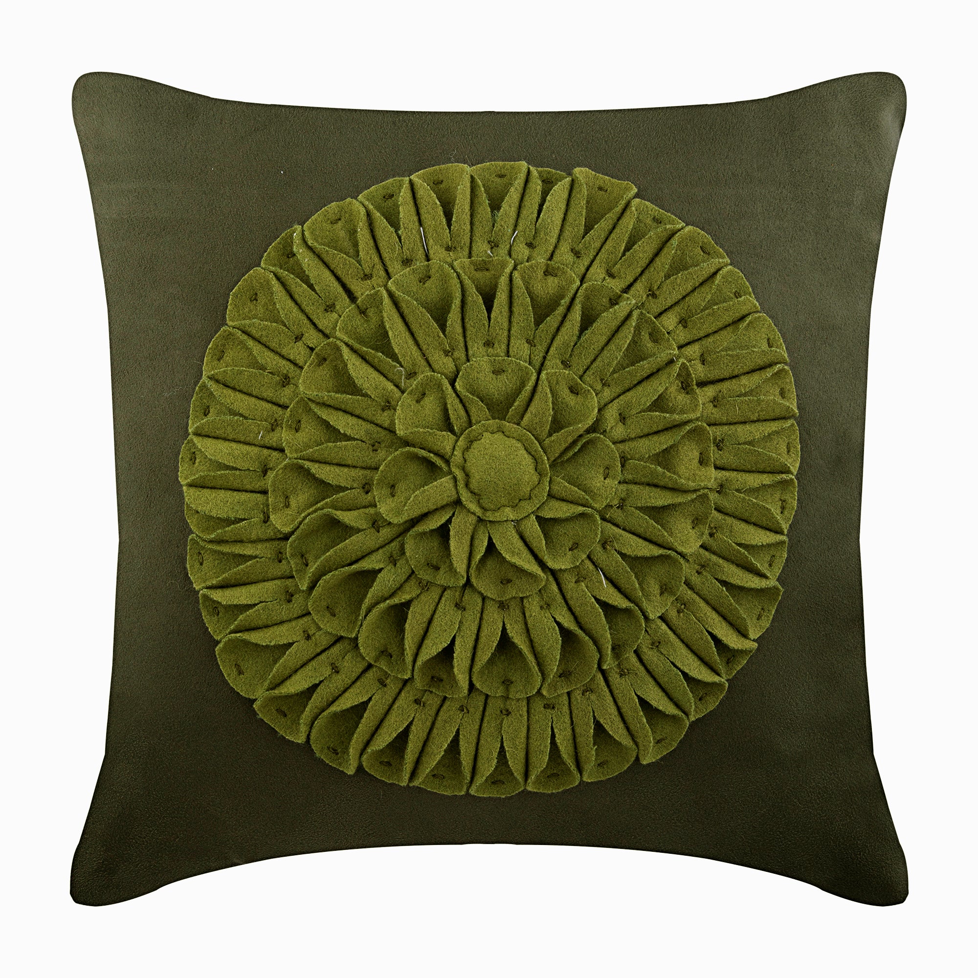 Green Dahlia Pillow Cover