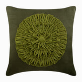 Green Dahlia Pillow Cover