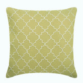 Green Geometric - Green Cotton Linen Decorative Euro Sham