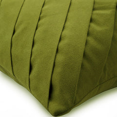 Green No Limits No Lines - Green Suede Throw Pillow Cover