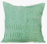 Green Pintuck Blocks Euro Sham