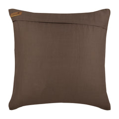 Green Symphony - Brown Cotton Linen Decorative Euro Sham