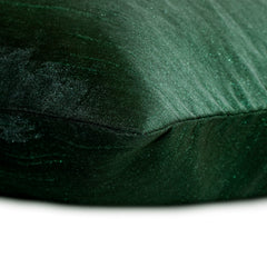 Green Tea - Art Silk Dull Green Decorative Lumbar Pillow Cover