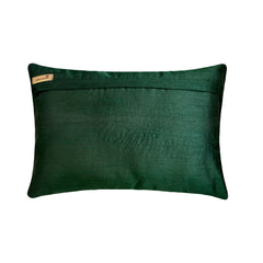 Green Tea - Art Silk Dull Green Decorative Lumbar Pillow Cover