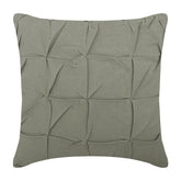 Grey Linen Texture - Gray Cotton Linen Decorative Euro Sham