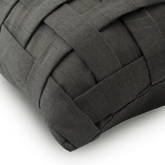 Grey N Half - Gray Art Silk Throw Pillow Cover