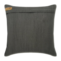 Grey N Half - Gray Art Silk Throw Pillow Cover