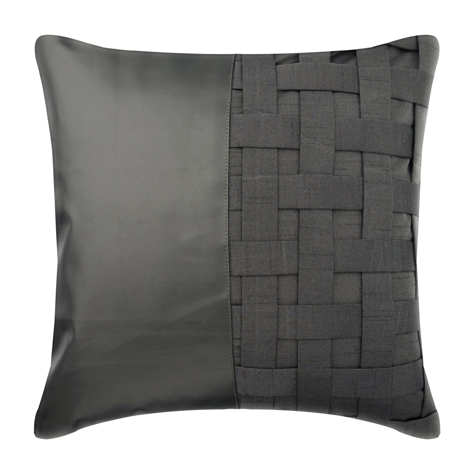 Grey N Half Pillow Cover