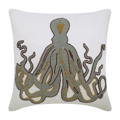 Grey Squid Pillow Cover