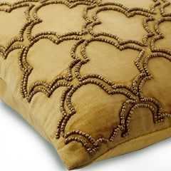 Gold Jewel Pillow Cover