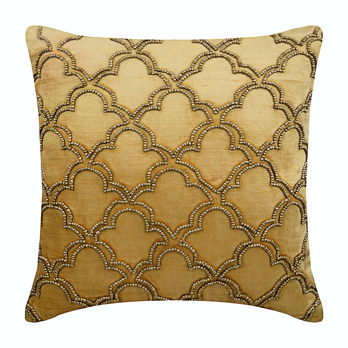 Gold Jewel Pillow Cover