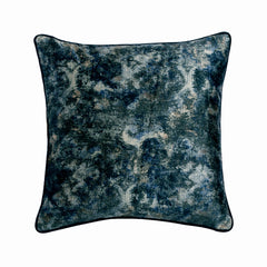 Deeper Blue - Blue Velvet Throw Pillow Cover