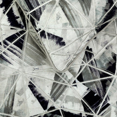 Grey Angular Decorative Bed Runner and Pillow Cover