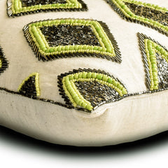 Lozenge Green Lumbar Pillow Cover