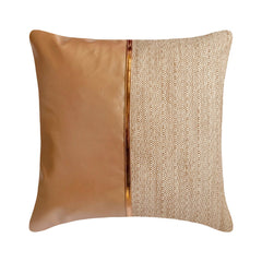 Rose Gold Jute Decorative Euro Sham