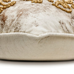 Aureate Whisper - White Velvet Suede Decorative Euro Sham