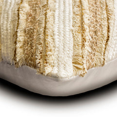 Jutee Love - Beige Linen Throw Pillow Cover