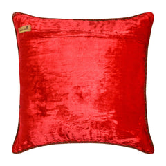 Red Shimmer - Red Velvet Decorative Euro Sham