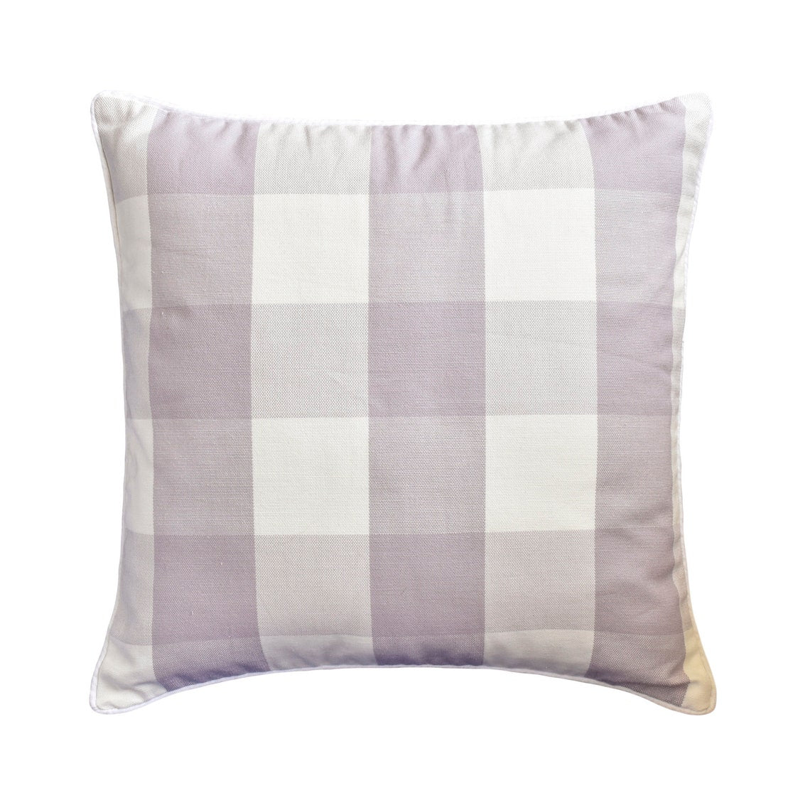 Lavender Plaid Decorative Euro Sham