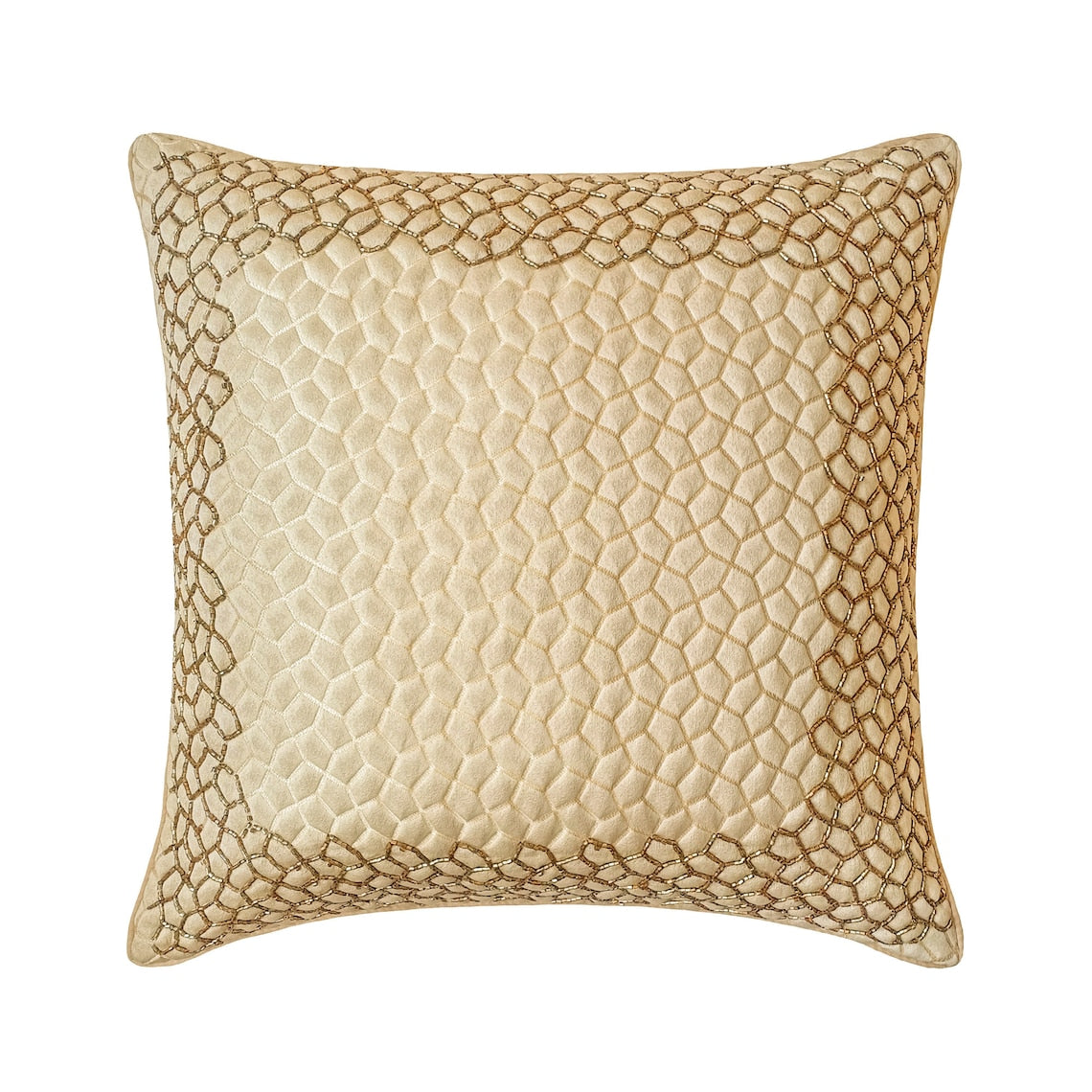 Mosaic Mood Beige Throw Pillow Cover