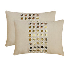 Aaina - Beige Linen Lumbar Pillow Cover