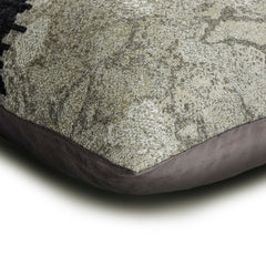 Snarl - Grey Jacquard Lumbar Pillow Cover