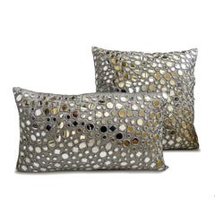 Anayna Grey - Grey Silk Lumbar Pillow Cover