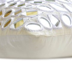 Anayna White - White Silk Lumbar Pillow Cover